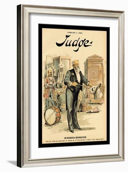 Judge Magazine: The Presidential Prestidigitateur-Grant Hamilton-Framed Art Print