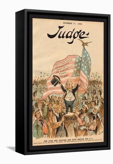 Judge Magazine: The Stars and Stripes Are Good Enough for U.S.-Bernhard Gillam-Framed Stretched Canvas