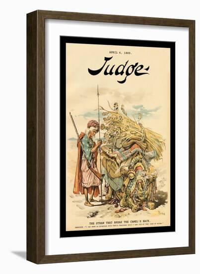 Judge Magazine: The Straw That Broke the Camel's Back-null-Framed Art Print