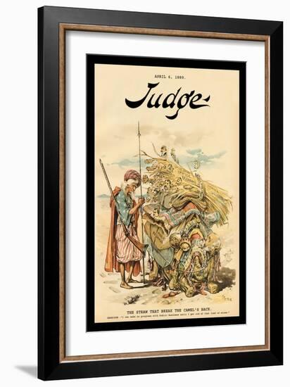 Judge Magazine: The Straw That Broke the Camel's Back-null-Framed Art Print