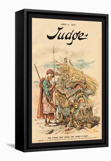 Judge Magazine: The Straw That Broke the Camel's Back-null-Framed Stretched Canvas