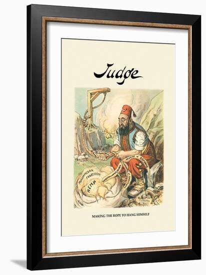 Judge: Making the Rope to Hang Himself-null-Framed Art Print