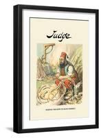 Judge: Making the Rope to Hang Himself-null-Framed Art Print