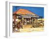 Judge Roy Bean Who Dispensed Tough Justice from His Saloon-Harry Green-Framed Giclee Print