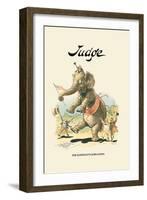 Judge: The Elephant's Jubilation-Grant Hamilton-Framed Art Print