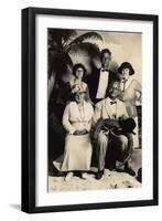 Judge Worley and Family Pose with a Stuffed Alligator, 1905-null-Framed Photographic Print
