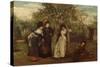 Judgement of Paris, 1877 (Oil on Canvas)-George Adolphus Storey-Stretched Canvas