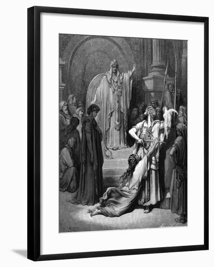 Judgement of Solomon, 1866-Gustave Doré-Framed Giclee Print