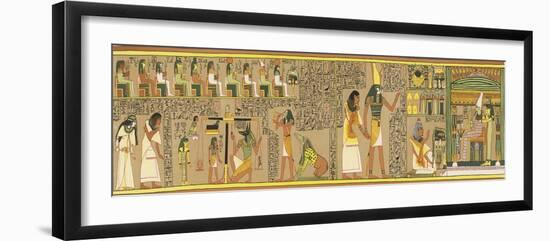 Judgement of the Dead Before Osiris in the Underworld-E.a. Wallis Budge-Framed Photographic Print