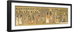 Judgement of the Dead Before Osiris in the Underworld-E.a. Wallis Budge-Framed Photographic Print