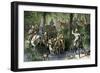 Judges, Lawyers, and Clients on their Way to Court on the Frontier, Late 1700s or Early 1800s-null-Framed Giclee Print