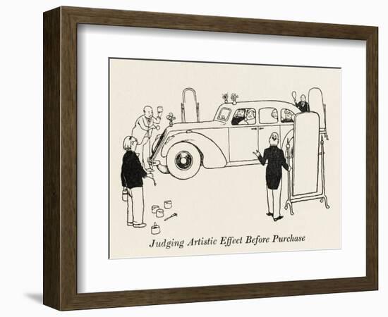 Judging Artistic Effect before Purchasing-William Heath Robinson-Framed Art Print