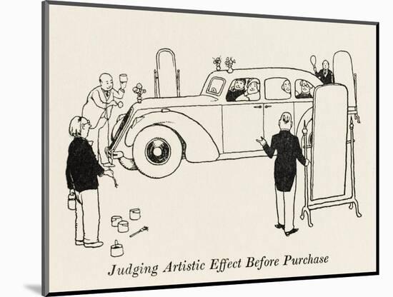 Judging Artistic Effect before Purchasing-William Heath Robinson-Mounted Art Print