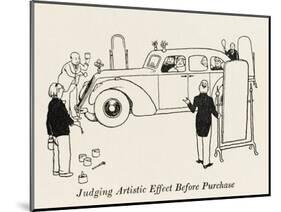 Judging Artistic Effect before Purchasing-William Heath Robinson-Mounted Art Print