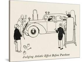 Judging Artistic Effect before Purchasing-William Heath Robinson-Stretched Canvas