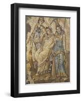 Judgment of Paris, Detail of Hera, Athena and Aphrodite, from Antakya, Mosaic-null-Framed Giclee Print