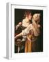 Judith and Her Maidservant (Judith with Holofernes Head)-Artemisia Gentileschi-Framed Premium Giclee Print