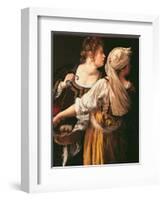 Judith and Her Maidservant (Judith with Holofernes Head)-Artemisia Gentileschi-Framed Giclee Print