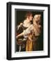 Judith and her Maidservant (Judith with Holofernes head)-Artemisia Gentileschi-Framed Art Print