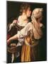 Judith and her Maidservant (Judith with Holofernes head)-Artemisia Gentileschi-Mounted Art Print