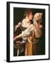 Judith and her Maidservant (Judith with Holofernes head)-Artemisia Gentileschi-Framed Art Print