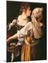 Judith and her Maidservant (Judith with Holofernes head)-Artemisia Gentileschi-Mounted Art Print