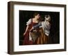 Judith and Her Maidservant with the Head of Holofernes, C.1608-12 (Oil on Canvas)-Orazio Gentileschi-Framed Giclee Print