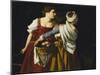 Judith and Her Maidservant with the Head of Holofernes-Orazio Gentileschi-Mounted Giclee Print