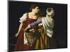 Judith and Her Maidservant with the Head of Holofernes-Orazio Gentileschi-Mounted Giclee Print