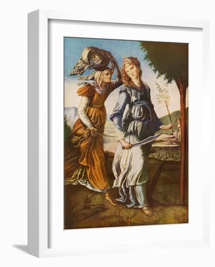 Judith and Her Servant with the Head of Holofernes-Sandro Botticelli-Framed Giclee Print