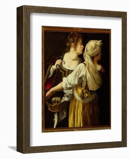 Judith and Her Servant-Artemisia Gentileschi-Framed Giclee Print