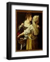 Judith and Her Servant-Artemisia Gentileschi-Framed Giclee Print