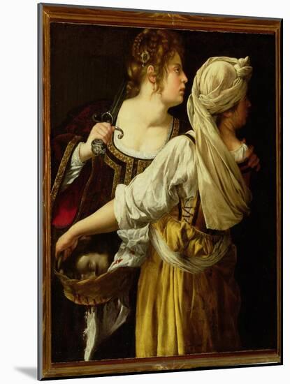 Judith and Her Servant-Artemisia Gentileschi-Mounted Giclee Print