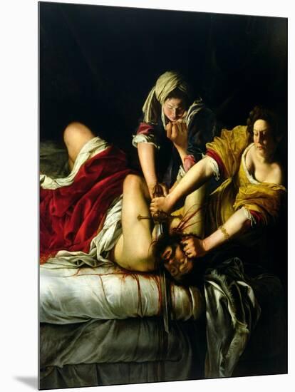 Judith and Holofernes, 1612-21-Artemisia Gentileschi-Mounted Giclee Print