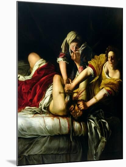 Judith and Holofernes, 1612-21-Artemisia Gentileschi-Mounted Premium Giclee Print