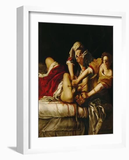 Judith and Holofernes, Around 1620-Artemisia Gentileschi-Framed Giclee Print