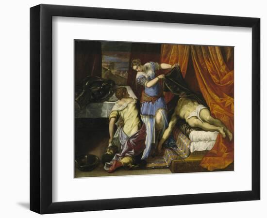 Judith and Holofernes, c.1577-Jacopo Robusti Tintoretto-Framed Giclee Print