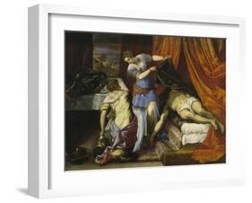 Judith and Holofernes, c.1577-Jacopo Robusti Tintoretto-Framed Giclee Print