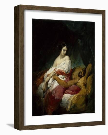 Judith and Holofernes, C.1830 (Oil on Canvas)-Emile Jean Horace Vernet-Framed Giclee Print