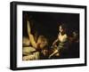 Judith and Holofernes (Judith Kills Holofernes, Assyrian General of Nebuchadnezzar)-Valentin de Boulogne-Framed Giclee Print