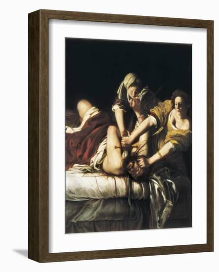 Judith and Holofernes-Artemisia Gentileschi-Framed Art Print