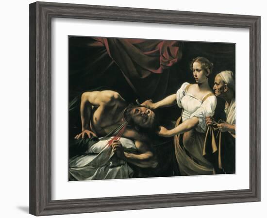 Judith and Holofernes-Caravaggio-Framed Art Print