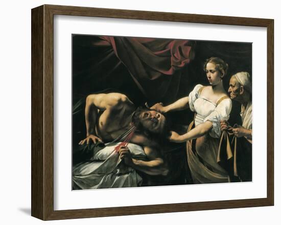 Judith and Holofernes-Caravaggio-Framed Art Print