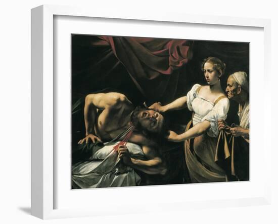 Judith and Holofernes-Caravaggio-Framed Art Print