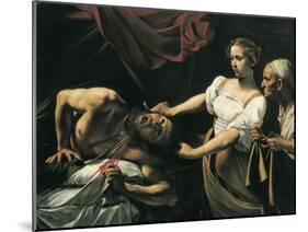 Judith and Holofernes-Caravaggio-Mounted Art Print