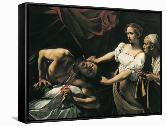 Judith and Holofernes-Caravaggio-Framed Stretched Canvas