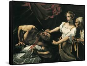 Judith and Holofernes-Caravaggio-Framed Stretched Canvas