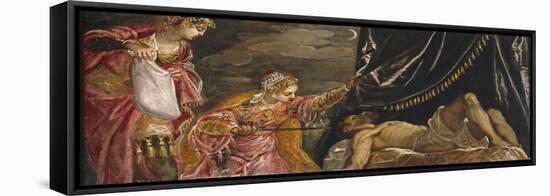 Judith and Holofernes-Jacopo Tintoretto-Framed Stretched Canvas