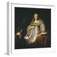 Judith at the Banquet of Holofernes, 1634-Rembrandt van Rijn-Framed Giclee Print