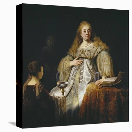 Judith at the Banquet of Holofernes, 1634-Rembrandt van Rijn-Stretched Canvas
